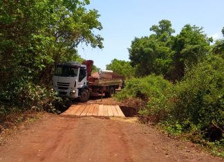 Governo do Tocantins recupera estrutura de ponte incendiada na TO-387