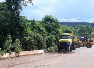 Governo corrige danos ocasionados por enchente de córrego em Taquaruçu