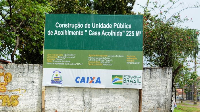 Sede da Casa de Acolhida em Palmas segue em construção e economia com fim de aluguel será R$ 60 mil por ano