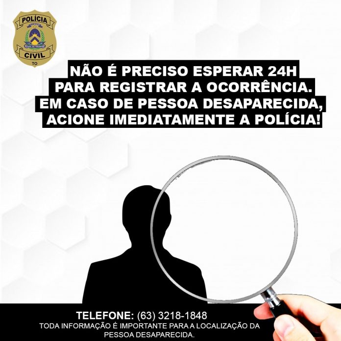 Polícia Civil do Tocantins localiza adolescente de Palmas que estava desaparecida desde início de agosto deste ano