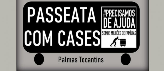 Profissionais da área de eventos realizam manifestação pedindo atenção da Prefeitura de Palmas e Governo do Estado