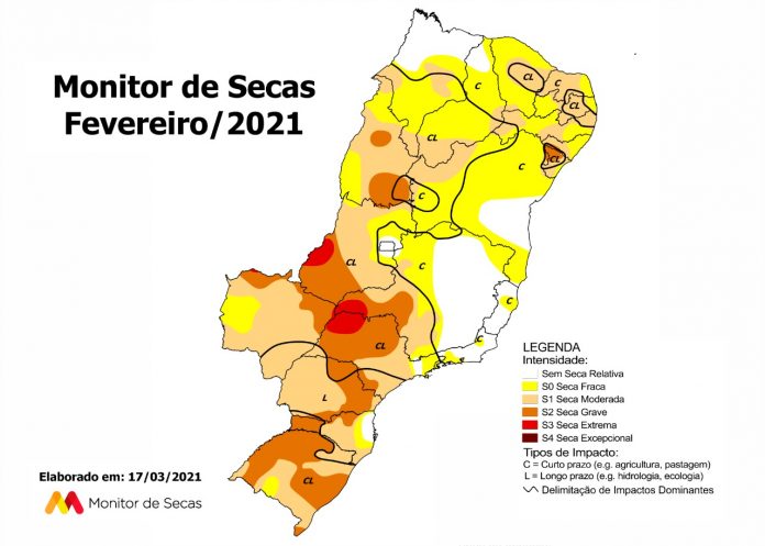 Governo do Tocantins divulga panorama do Monitor de Secas referente ao mês de fevereiro