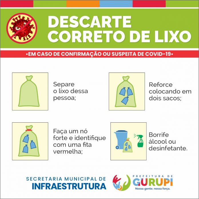 Prefeitura de Gurupi orienta sobre cuidados com lixo durante pandemia