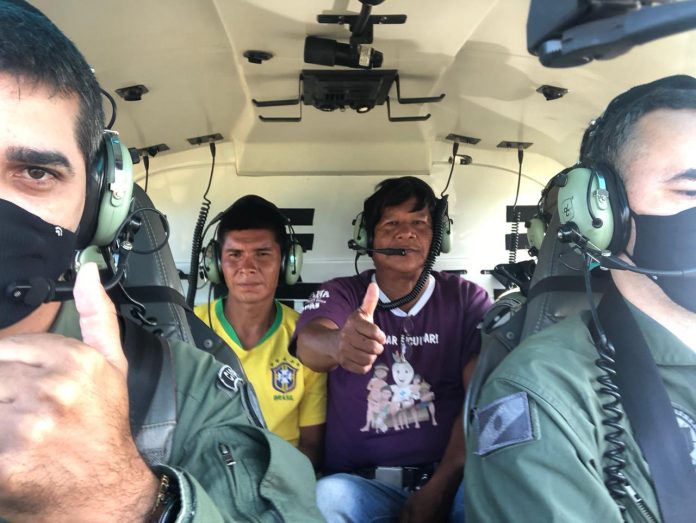 Indígena Karajá desaparecido há três dias na Ilha do Bananal é resgatado pela aeronave Tocantins 01 do Ciopaer
