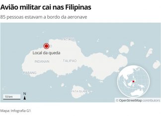 Avião militar das Filipinas cai com 85 pessoas a bordo