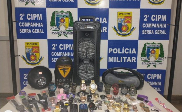 Suspeito de invadir loja e furtar mais de 40 relógios é preso pela PM em Dianópolis
