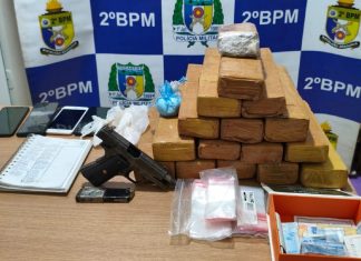 Caminhão com 15 kg de maconha é apreendido pela Polícia Militar na BR-153