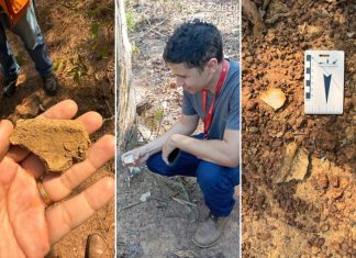 Família descobre sítio arqueológico durante escavação para construir cerca em fazenda no Tocantins