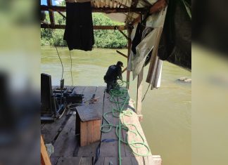 Garimpo ilegal é descoberto dentro de rio no TO; operação destrói estruturas e suspeitos fogem