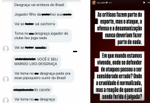 Esposa de Raphinha desabafa após ataques e expõe mensagens ofensivas nas redes