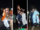 Após atravessar rio de voadeira, Manu Bahtidão é carregada no colo para fazer show em praia no TO; VÍDEO
