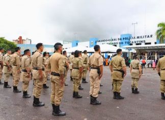 Tocantins tem o maior déficit de PMs ao comparar o efetivo existente com o número determinado em lei