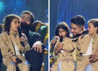 Filhas de Henrique e Juliano cantam em show e surpreendem fãs: ‘Parece uma dupla feminina’