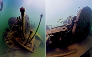 Pescador mergulhou nove metros para localizar casa e maquinários submersos no Lago de Palmas; VÍDEO