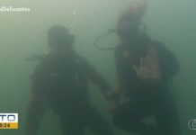 Repórter mergulha com bombeiros e acompanha treinamento em veículos submersos em lago no TO