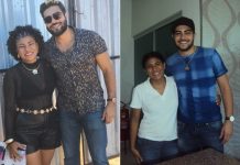Ex-colega de aula de Henrique, da dupla com Juliano, tem pedido atendido e refaz foto antiga com o cantor