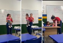 Professora que viralizou ao cuidar de criança durante aula diz que mãe teve que trancar curso: ‘Por um momento’